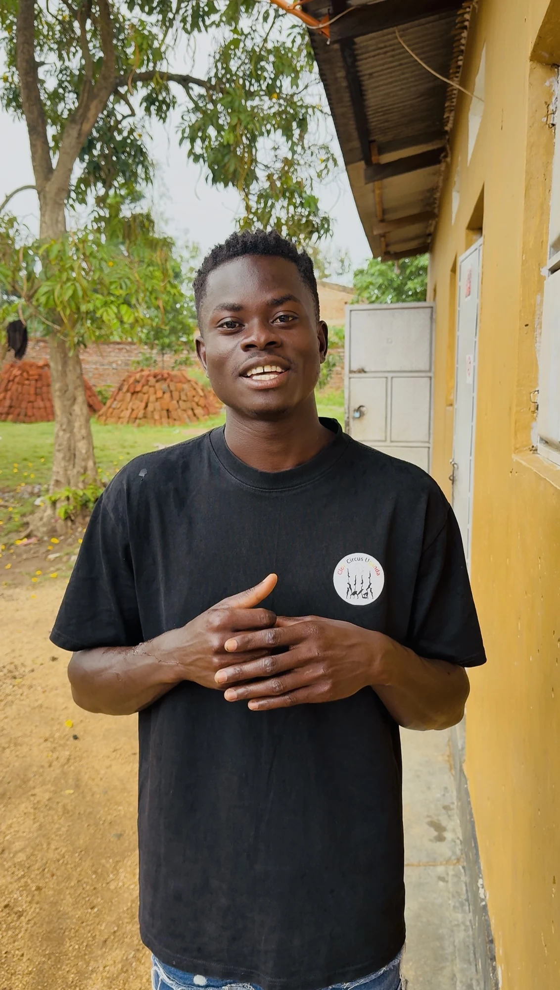 Fredrick Lugard, founder and head coach of Clon Circus Uganda