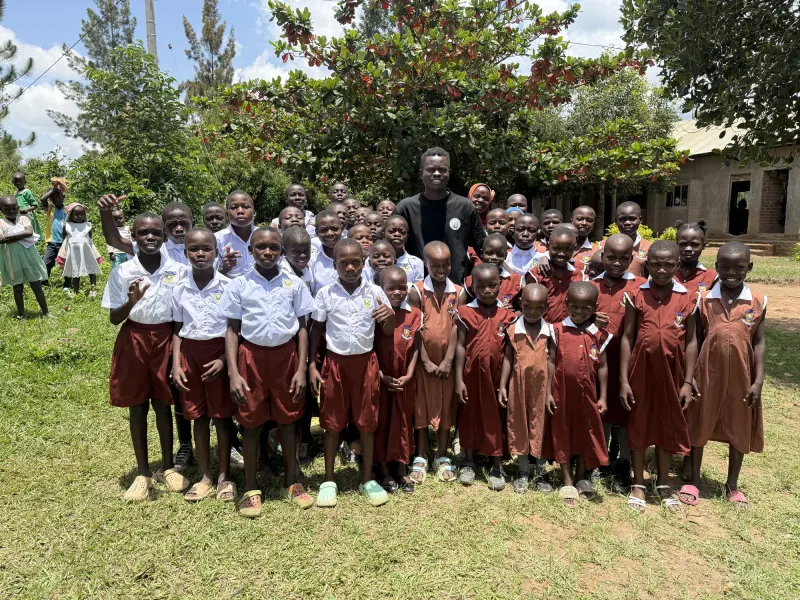 Members of the Clon Circus Uganda community standing together